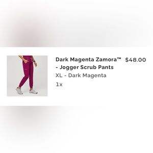 XL Magenta FIGS joggers